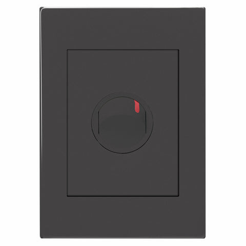 HPM VIVO 1 Gang Double Pole Wall Switch, Grey, 40A 240V, with Locator Light (EV770/40DPGR)