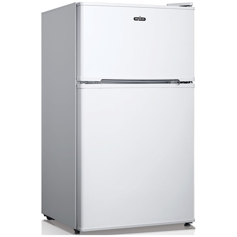 Mykin 87L Top Mount Bar Fridge - White, Separate Freezer, Reversible Door, 40dB - MBF91W