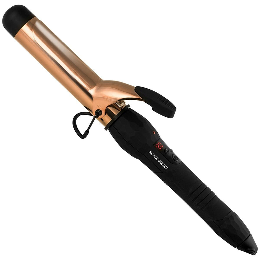 Silver Bullet Fastlane Rose Gold Titanium Curling Iron - 32mm Barrel, Loose Curls, Dual Voltage - 900873
