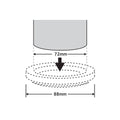 Surface Gard 72mm Brown Round Carpet Base Castor Cups - 4 Pack - SuperSaverAU - view 3