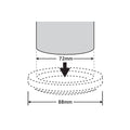 Surface Gard 72mm Brown Round Steel Carpet Base Castor Cups - 4 Pack