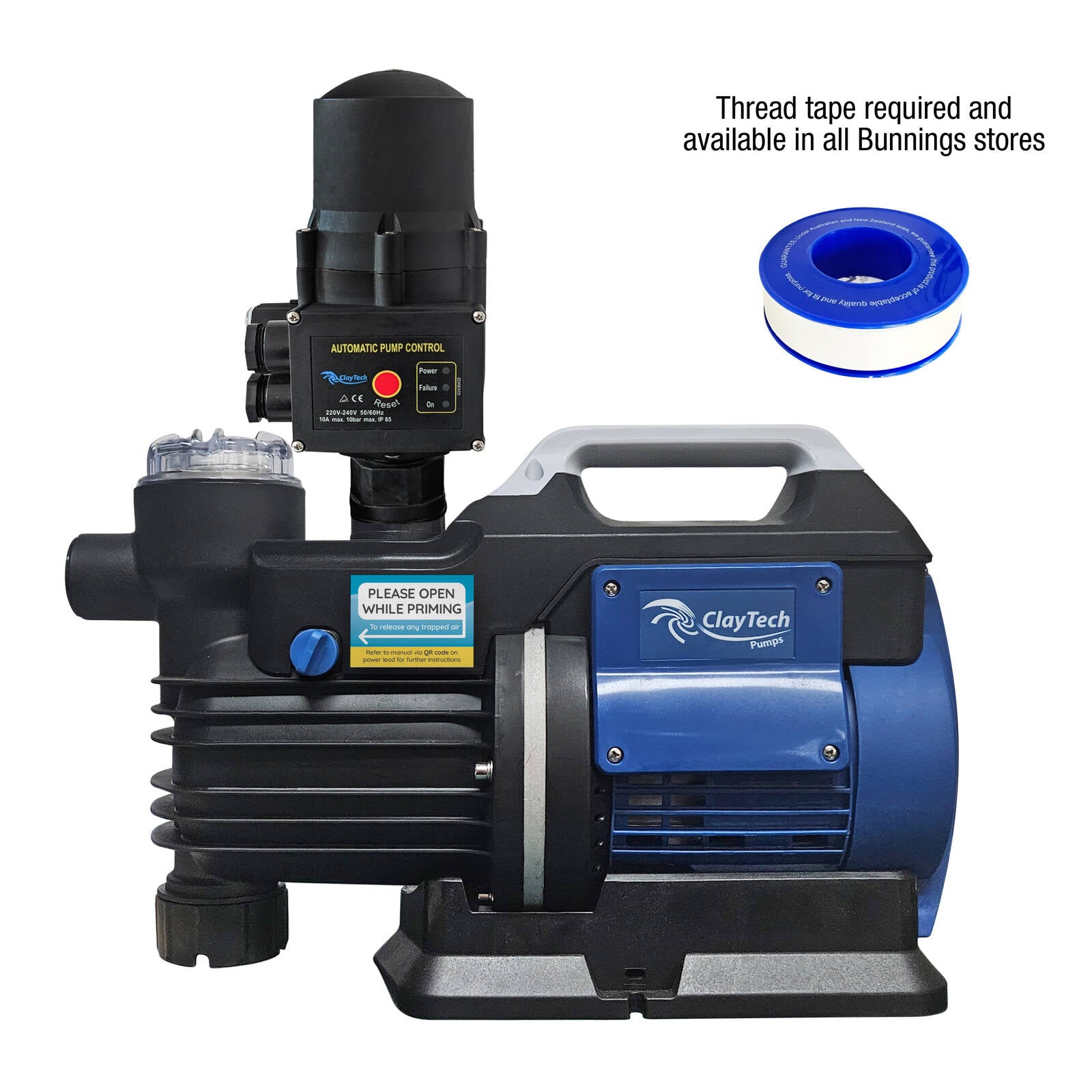 ClayTech Ecoboost 3+ Constant Pressure Pump, Self-Priming Polymer Jet Pump