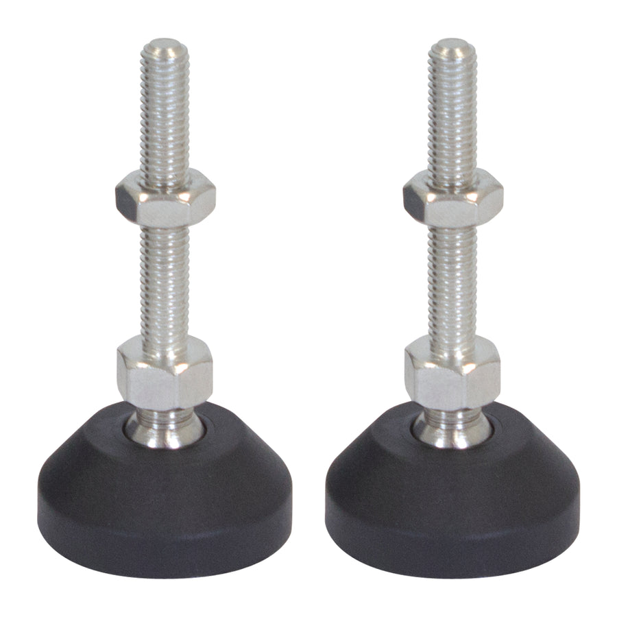 Richmond 40mm x M8 Zinc Plated Nylon Ball Jointed Levelling Foot 2 Pack