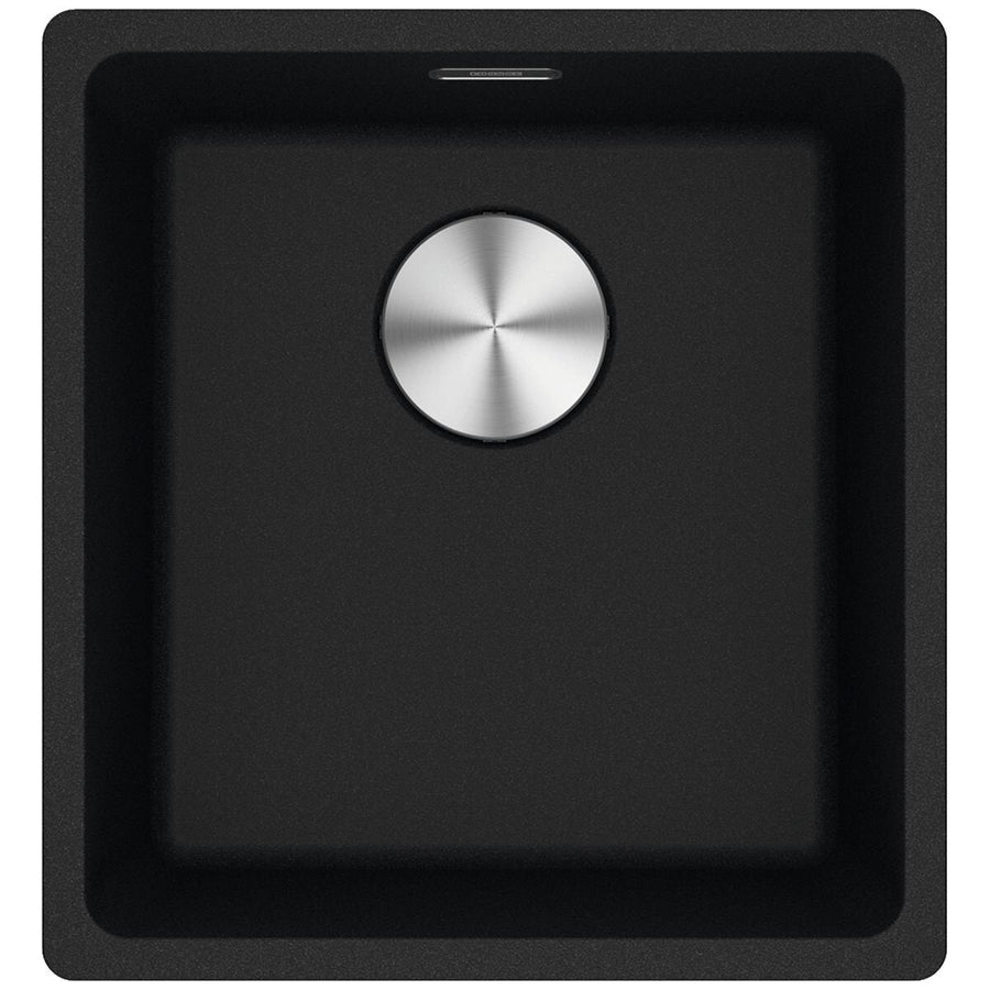 Franke Maris 370mm single bowl sink with extension drainer - Onyx Fragranite - MRG110-37ON-FPC