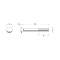 Zenith M10 Cup Head Bolts and Nuts - 100mm - Hot Dipped Galvanised Black - Coarse Thread - Secure Fastening - SuperSaverAU - view 2