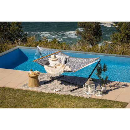 Two Trees Quilted Double Hammock - 140cm x 200cm - Polyester - Water Resistant