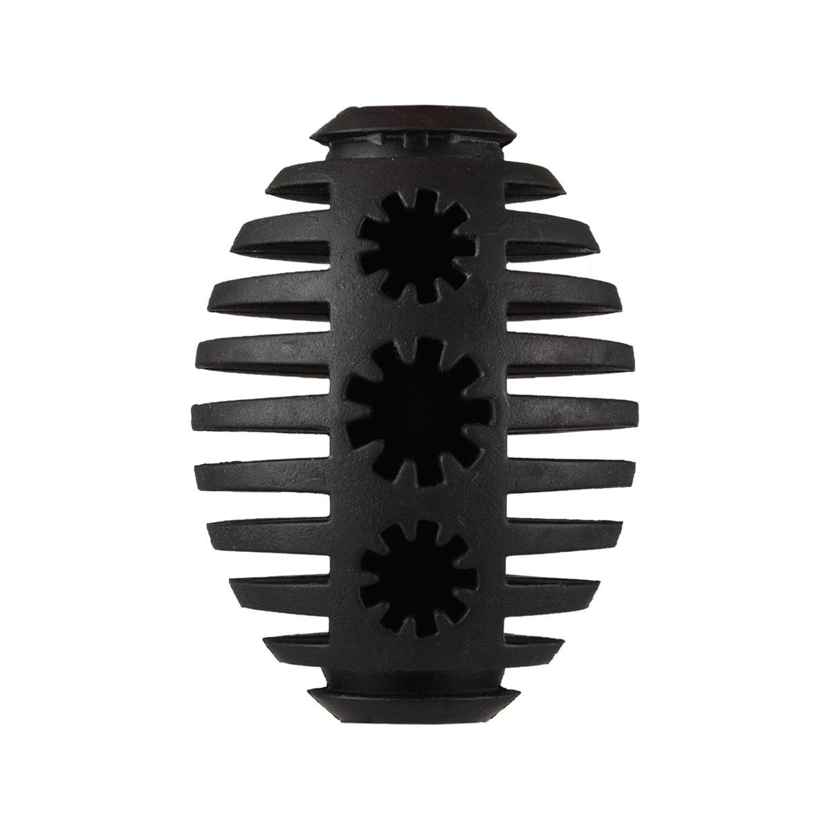 Gladiator 8cm Rugby Dog Toy - Black - Natural Rubber - Dental Care - SuperSaverAU - view 1