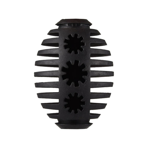 Gladiator 8cm Rugby Dog Toy - Black - Natural Rubber - Dental Care - SuperSaverAU - view 1