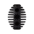 Gladiator 8cm Black Rubber Rugby Dog Toy - Treat-Fillable Chew & Fetch Ball