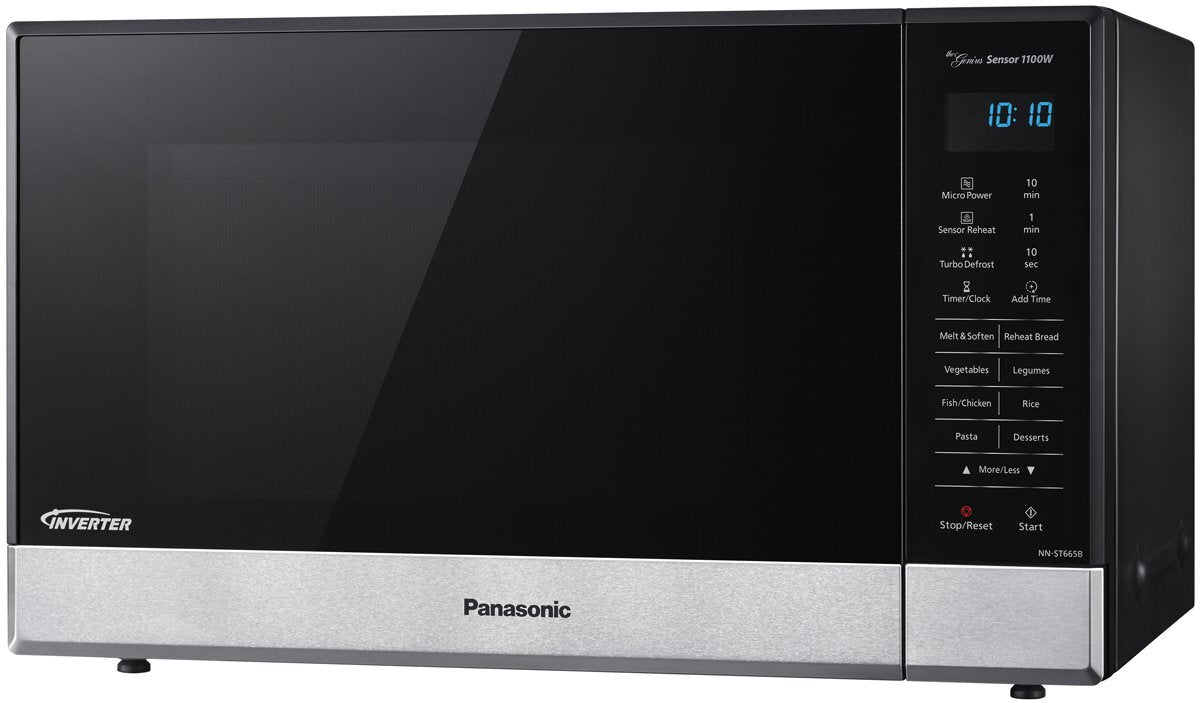 Panasonic 32L Genius Inverter Microwave - 1100W, Black, Sensor Cooking, 18 Auto Menus - NN-ST665B