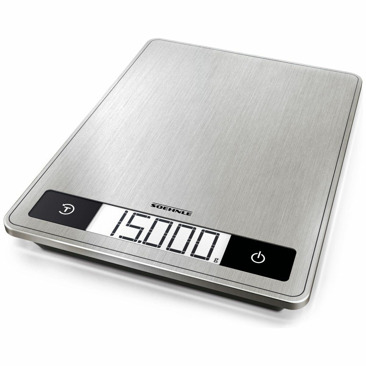 Soehnle Page Profi 200 digital kitchen scale - 15kg capacity, illuminated LCD, stainless steel - S61509