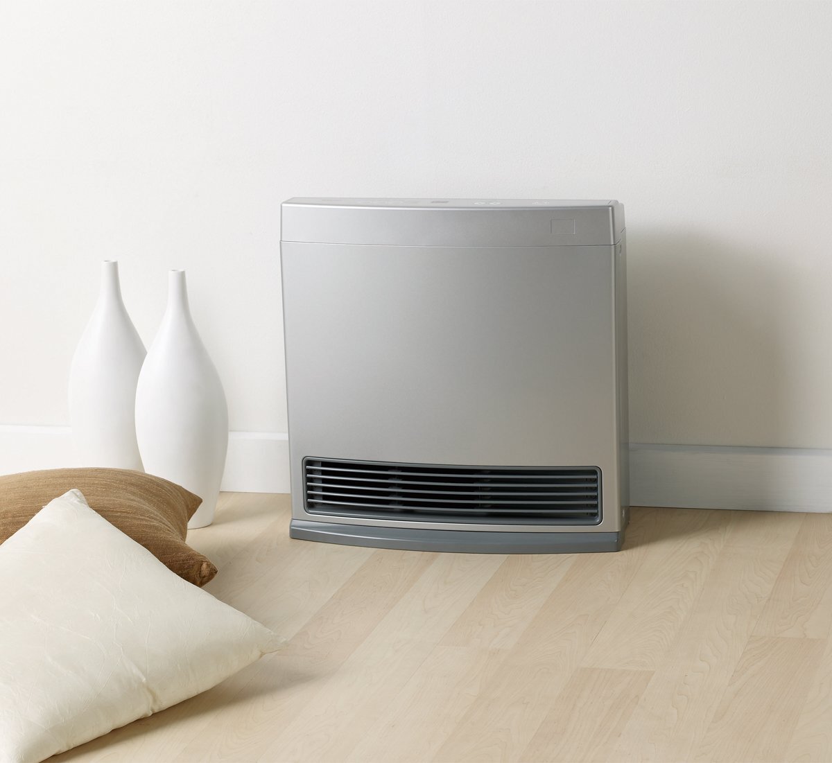 Rinnai Enduro Unflued LPG Convector Heater - Heats up to 51sqm - Platinum Silver - Countdown Timers - EN13SL