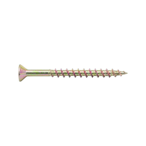 Zenith Gold Passivated Chipboard Screws - 8g x 50mm - 50 Pack - Countersunk Rib Head - SuperSaverAU - view 1