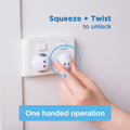 Perma Child Safety Premium Outlet Covers 12 Pack White & Grey Plastic