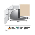 Adoored Half Moon Door Stop - 106mm - Stainless Steel - Wall Protection - SuperSaverAU - view 2