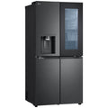 LG 508L InstaView Door-in-Door French Door Fridge - Ice and Water, Matte Black - GF-V500MBLC