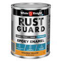 White Knight Rust Guard Epoxy Enamel Paint 1L Golden Yellow - UV-Resistant, Durable - SuperSaverAU - view 1