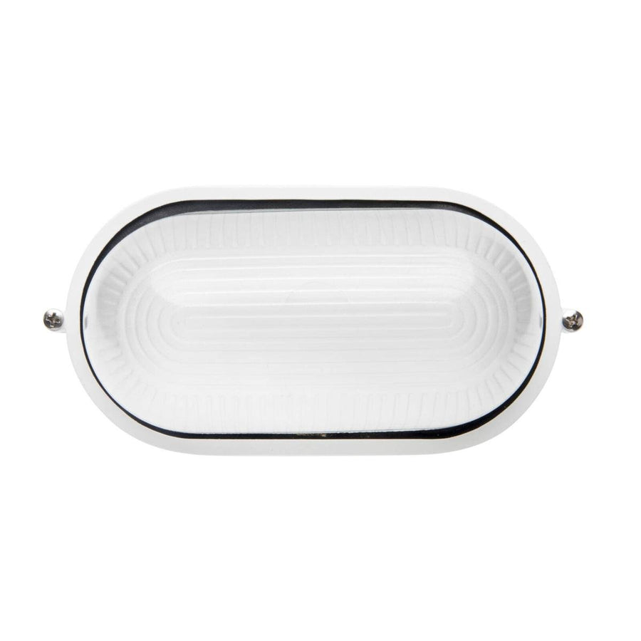 Brilliant 9W White Davis Oval LED Bunker Light - 9W - Aluminium - Weather Resistant - SuperSaverAU - view 1