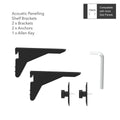 Mode Acoustic Panelling Shelf Brackets 2 Pack - 13mm x 90mm x 166mm - Black - Easy Installation - SuperSaverAU - view 5