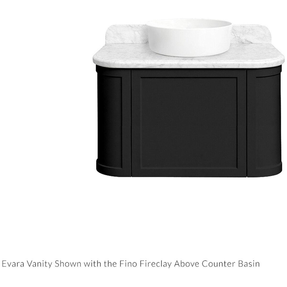 Turner Hastings Evara 75cm Wall Hung Vanity - Marble Top, Volcanic Ash, No Taphole - EV754-VA-NTH