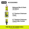 Ryobi 36V Cordless 20cm (8") Pole Pruner, 150mm Cut Capacity, Skin Only RPP3600