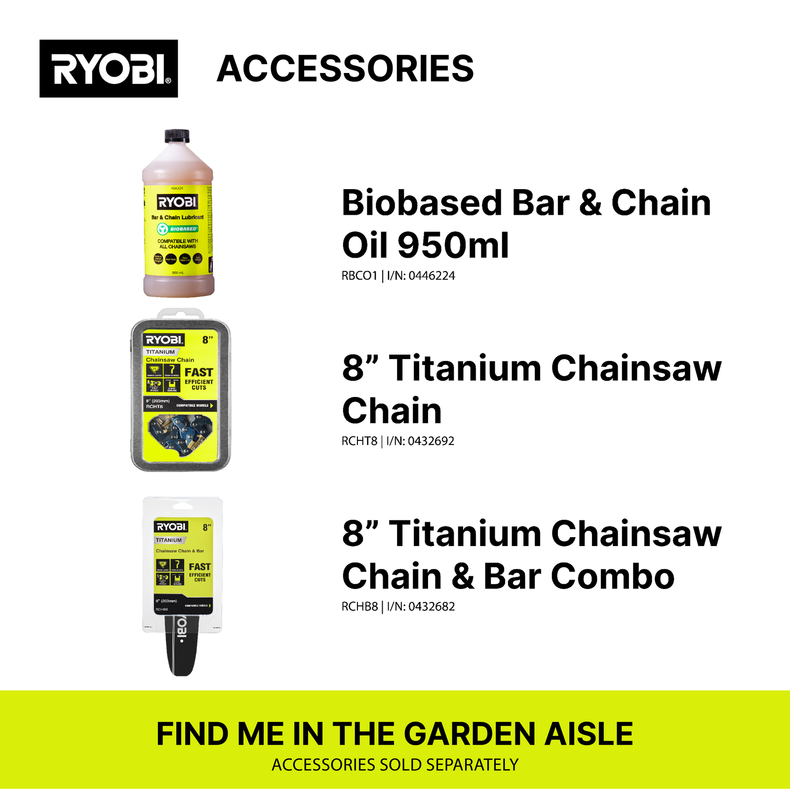 Ryobi 36V Cordless 20cm (8") Pole Pruner, 150mm Cut Capacity, Skin Only RPP3600