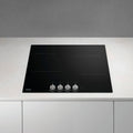 Haier electric ceramic cooktop - 4 radiant zones, dial controls, spill detection, black glass - HCE604DB3
