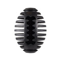 Gladiator 12cm Black Rubber Rugby Dog Toy - Durable - Dental Care - Treat Filling - SuperSaverAU - view 2