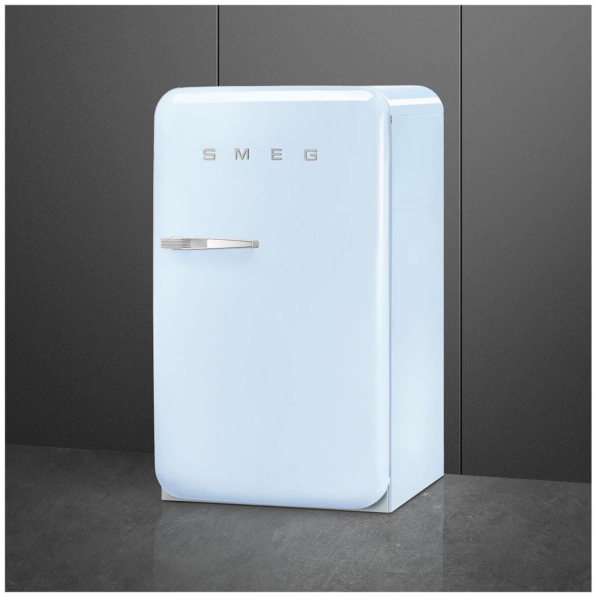 Smeg 50s Retro Style Happy 135L bar fridge - right hinge, pale blue, 6 star energy rating - FAB10HRPB6