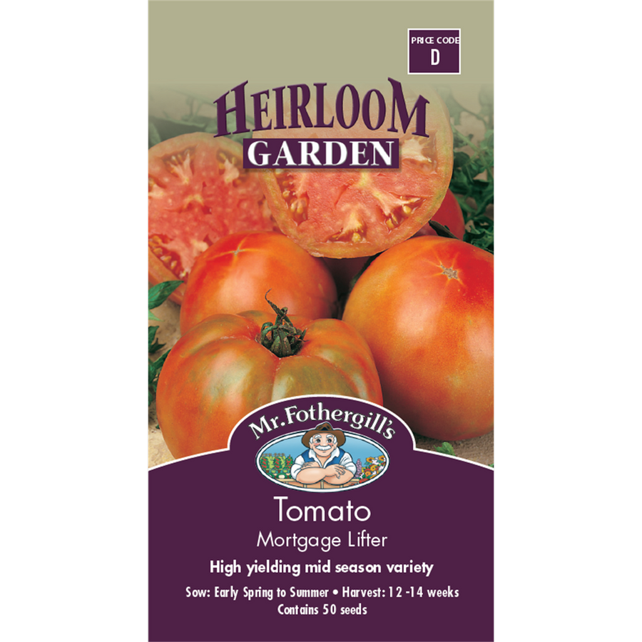 Mr Fothergill Mortgage Lifter Tomato Seeds - 20 Weeks - Heirloom - High Yield - SuperSaverAU - view 1