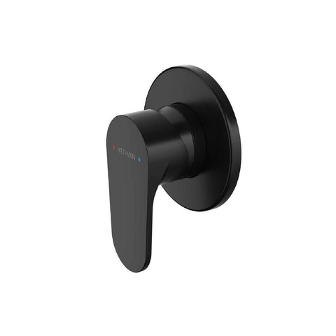 Methven Krome Shower Mixer Matte Black, 25mm Ceramic Cartridge, Round 80mm Cover Plate
