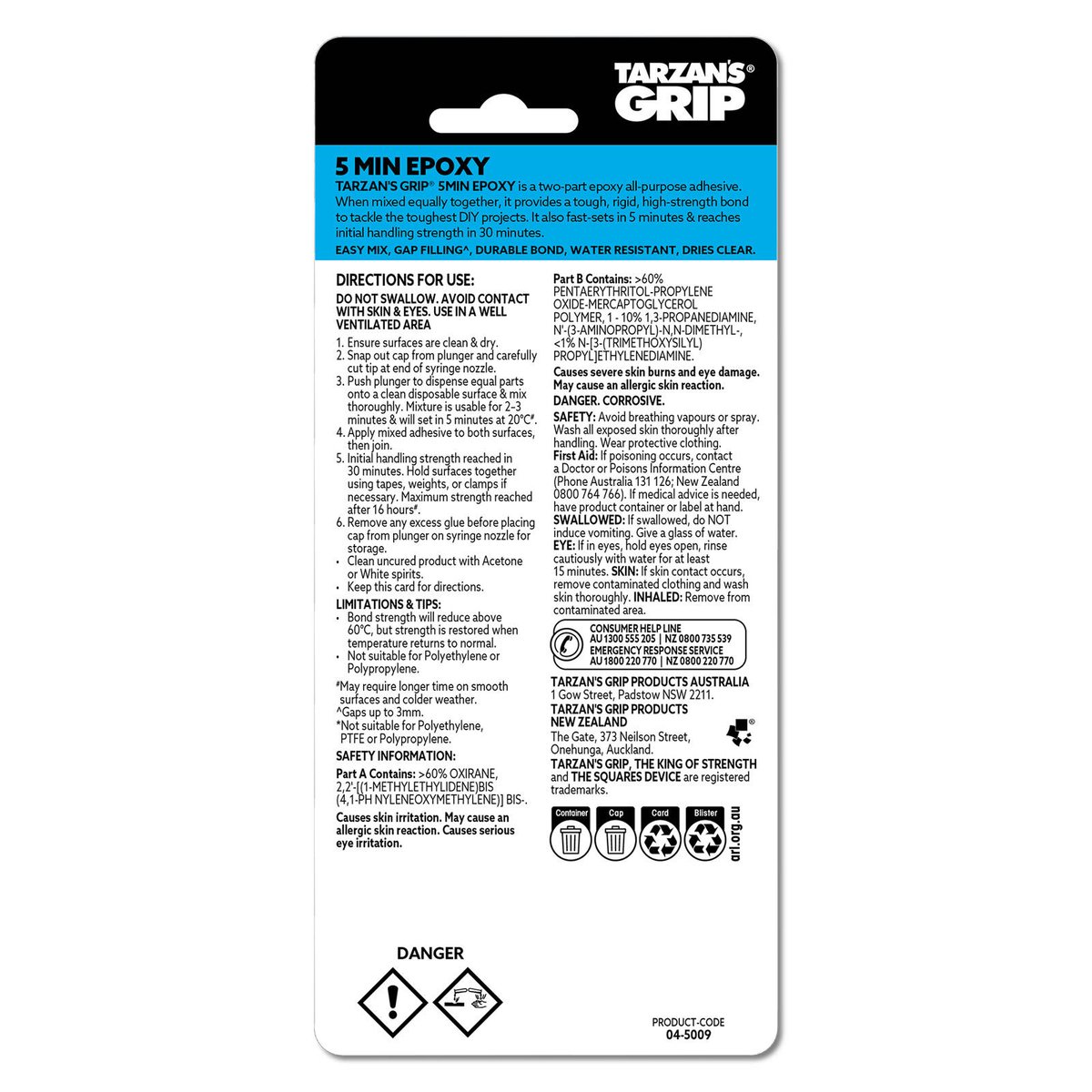 Tarzan S Grip Epoxy - 24ml - Multi-Surface - Fast Setting - SuperSaverAU - view 2