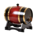 5L Wooden Wine Barrel with Stand and Resin Tap - Red
