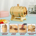 5L Wooden Wine Barrel with Stand and Resin Tap - Red - view 5