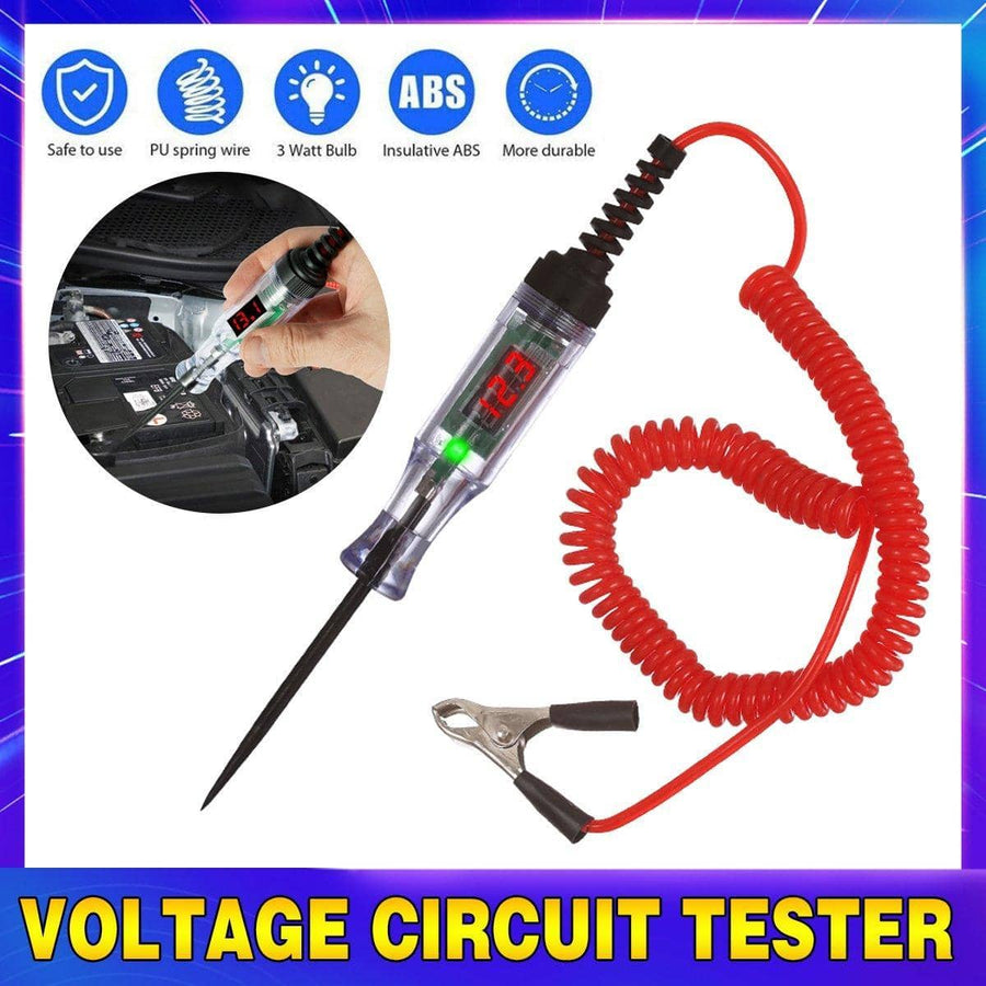 6-24V Digital Circuit Tester with LCD Display for Cars and Trucks