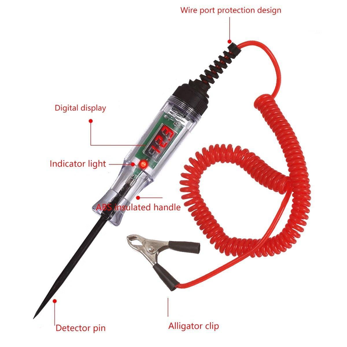 6-24V Digital Circuit Tester with LCD Display for Cars and Trucks - view 5