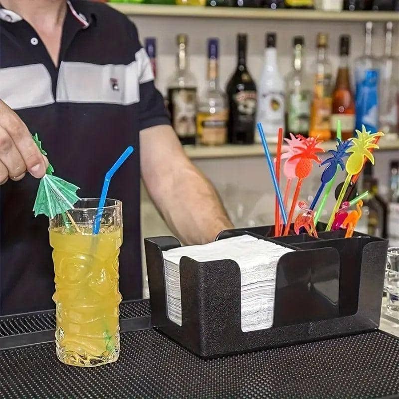 6-Compartment Bar Caddy Organiser for Napkins, Straws and Cups - view 4