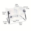 6 Compartment Remote Control Organiser - Clear Acrylic with Metal Frame - view 3