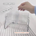 6 Compartment Remote Control Organiser - Clear Acrylic with Metal Frame - view 4