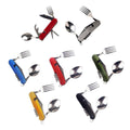 6-In-1 Folding Camping Knife, Fork and Spoon Multi-Tool, Pack of 2 - Red - view 3