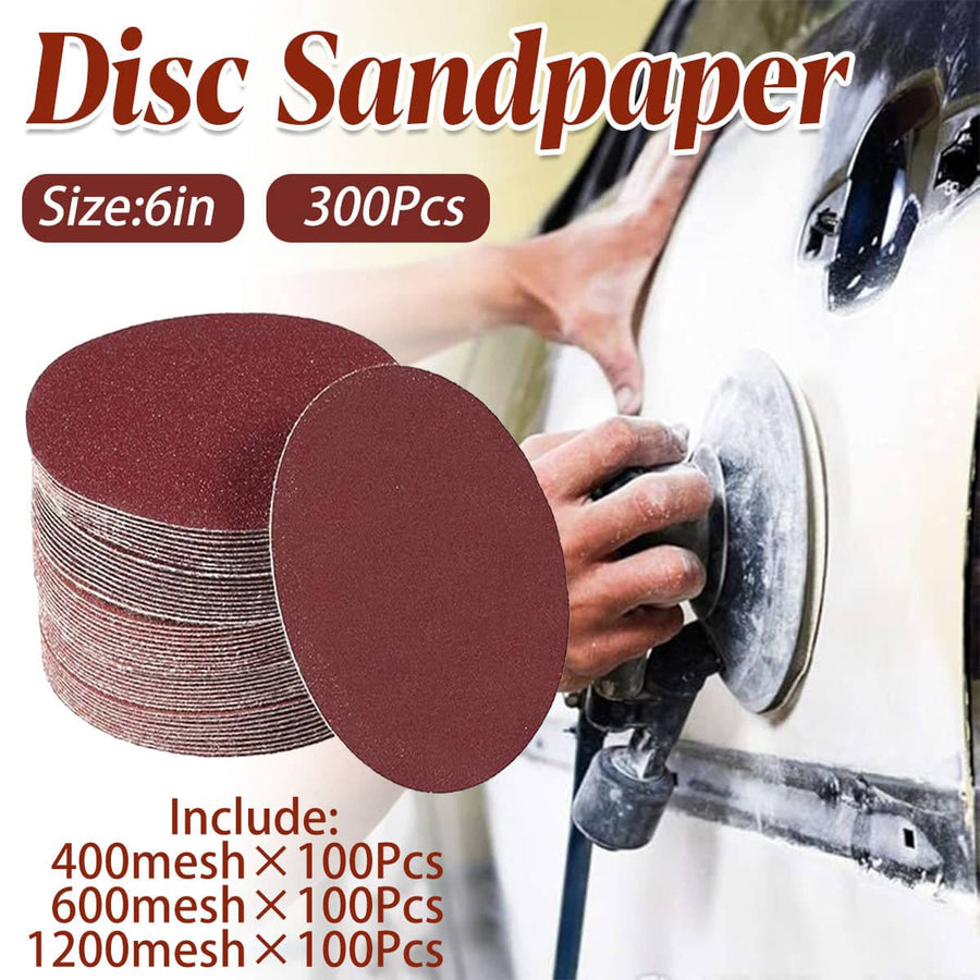 6 Inch (15 cm) Sanding Discs for Wood, Metal and Plastic, Pack of 300