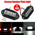 6 LED Number Plate Lights for Trucks, Trailers and Caravans, Pack of 2