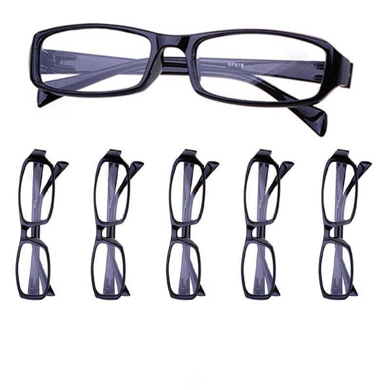 6 Pairs Wayfarer Frame Magnifying Reading Glasses for Men and Women - +2.00 Strength
