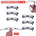 6 Pairs Wayfarer Frame Magnifying Reading Glasses for Men and Women - +2.00 Strength - view 2