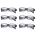 6 Pairs Wayfarer Frame Magnifying Reading Glasses for Men and Women - +2.00 Strength - view 3