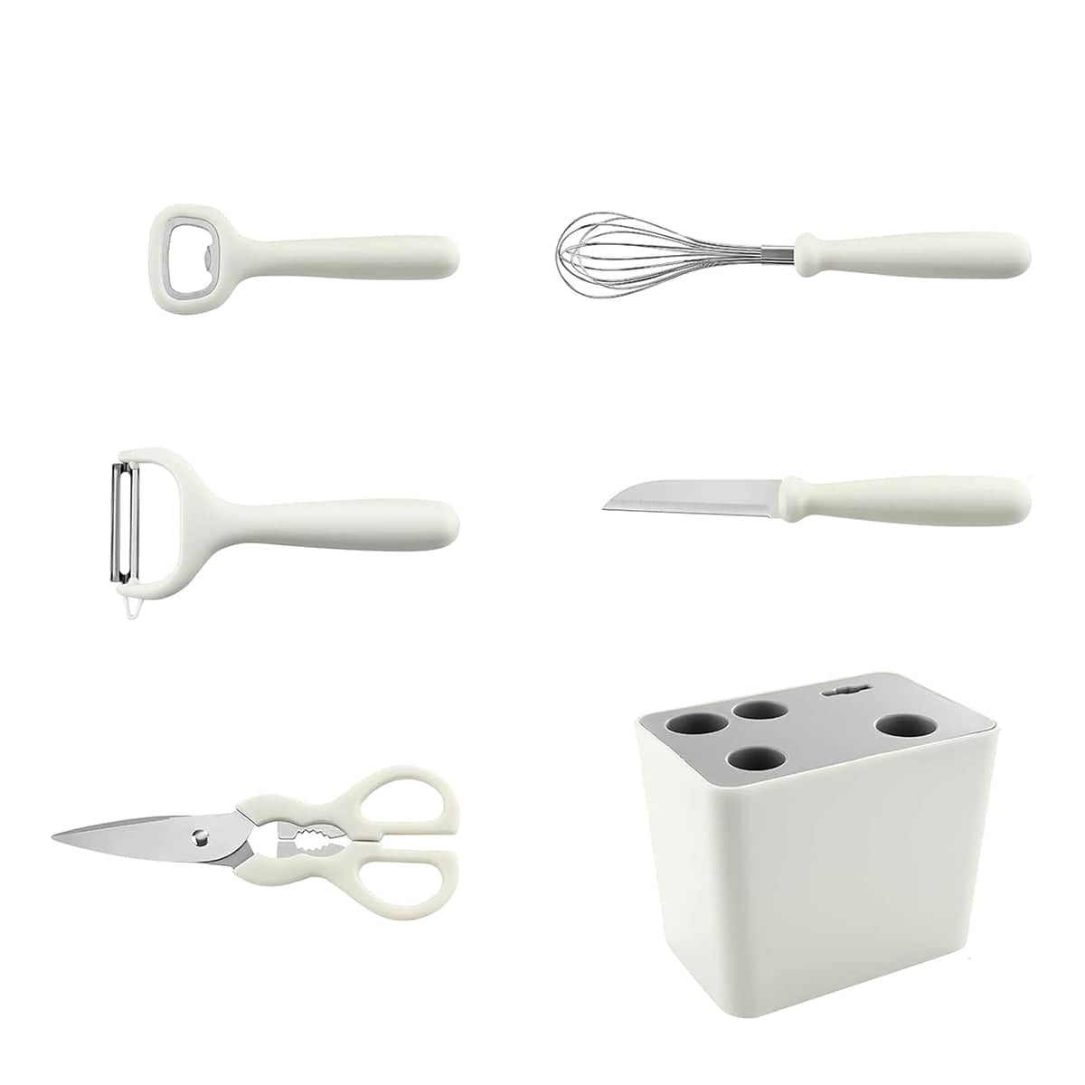 6 Piece Stainless Steel Kitchen Tool Set with Holder for Home Cooking - view 2