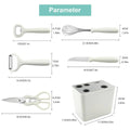 6 Piece Stainless Steel Kitchen Tool Set with Holder for Home Cooking - view 3