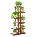 6 Tier Freestanding Bamboo Flower Stand Rack, Indoor and Outdoor Plant Shelf - view 2