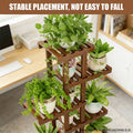 6 Tier Freestanding Bamboo Flower Stand Rack, Indoor and Outdoor Plant Shelf - view 5