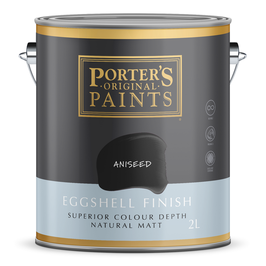 Porter S Washable Paint - 2L - Aniseed - Eggshell Finish - 162mm x 156mm x 141mm - SuperSaverAU - view 1
